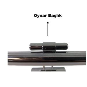 Lebis Pilli Ayna Üstü Flüt Aplik Tablo Aydınlatma 35 Cm Krom Kasa - Günışığı Işık