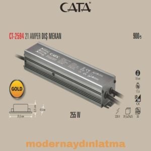 Cata CT-2594 12V 21 Amper Dış Mekan Led Trafosu