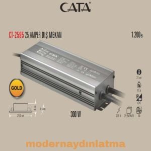 Cata CT-2595 12V 25 Amper Dış Mekan Led Trafosu