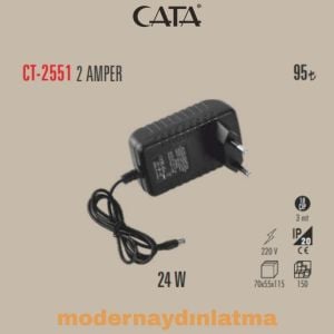 Cata CT-2551 12V 2 Amper Fişli Adaptör