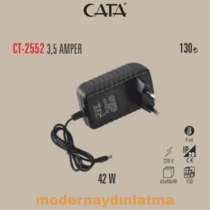 Cata CT-2552 12V 3,5 Amper Fişli Adaptör
