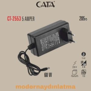 Cata CT-2553 12V 5 Amper Fişli Adaptör