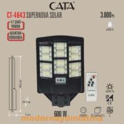 Cata CT-4643 600W Süpernova Güneş Enerjili Solar Sokak Armatürü