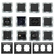 Viko Trenda Serisi Siyah Renk Anahtar Priz Modelleri