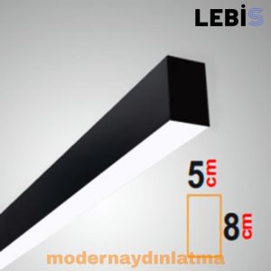Lebis Sıva Üstü Lineer Led Aydınlatma 5x8 Kasa 80 Cm
