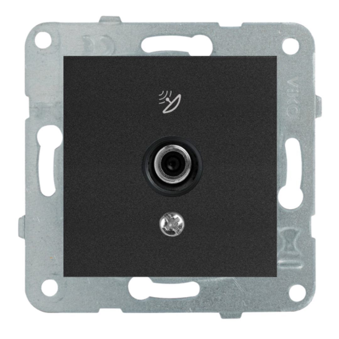 Viko Trenda Serisi Siyah Renk Anahtar Priz Modelleri Uydu Prizi - Çerçevesiz