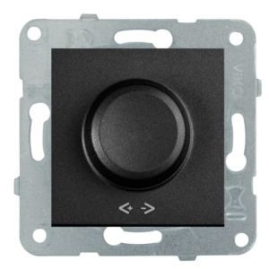 Viko Trenda Serisi Siyah Renk Anahtar Priz Modelleri Dimmer Anahtarı 40-600W - Çerçevesiz
