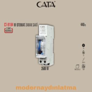 Cata CT-9184 Rezervli Sigorta Tipi W Otomat Zaman Saati