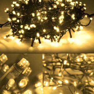 10 Metrelik İp Led Yılbaşı Işığı Siyah Kablolu