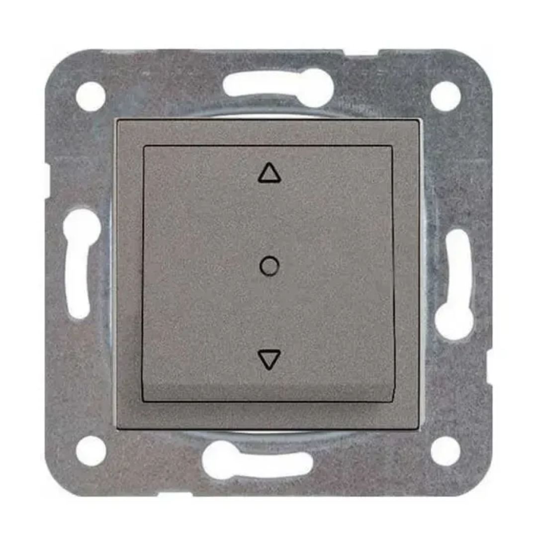 Viko Trenda Serisi Antrasit Renk Anahtar Priz Modelleri Tek Düğmeli Jaluzi Kumanda Anahtarı - Çerçevesiz