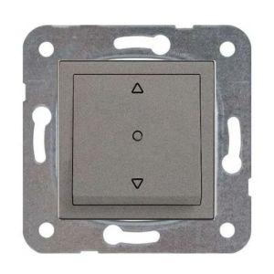 Viko Trenda Serisi Antrasit Renk Anahtar Priz Modelleri Tek Düğmeli Jaluzi Kumanda Anahtarı - Çerçevesiz