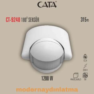 Cata CT-9240 Duvar Tipi 180 Derece Hareket Sensörü