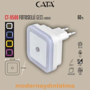 Cata CT-9500 Fotoselli Gece Lambası Amber Işık