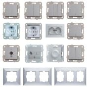 Viko Trenda Serisi Gümüş Renk Anahtar Priz Modelleri