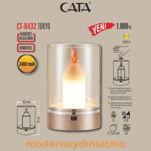 Cata CT-8432 Tokyo Dimmerli El Sensörlü Şarjlı Led Masa Lambası