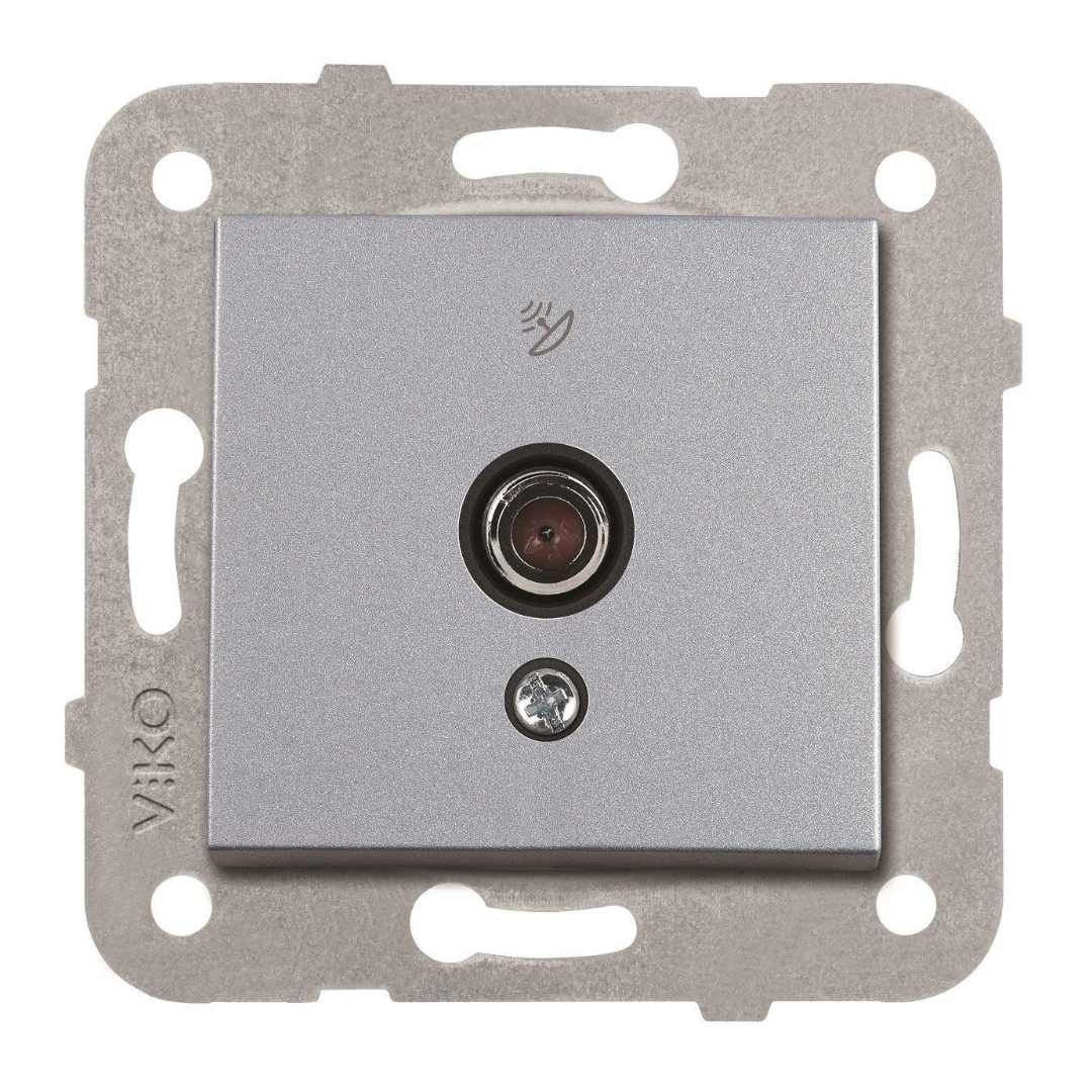 Viko Trenda Serisi Gümüş Renk Anahtar Priz Modelleri Uydu Prizi - Çerçevesiz