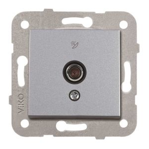 Viko Trenda Serisi Gümüş Renk Anahtar Priz Modelleri Uydu Prizi - Çerçevesiz