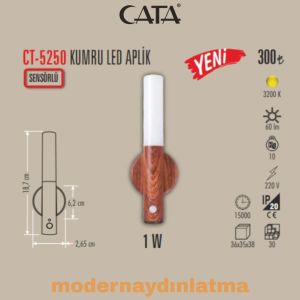 Cata CT-5250 Kumru Sensörlü Led Aplik Aydınlatma Günışığı