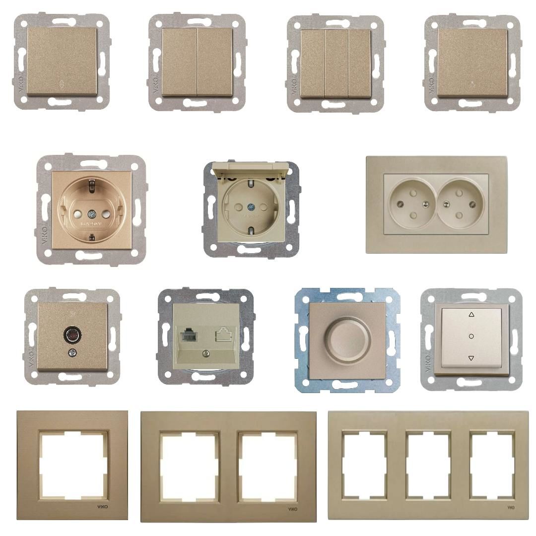 Viko Novella Serisi Bronz Renk Anahtar Prizler