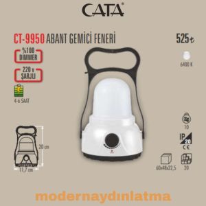 Cata CT-9950 Abant Şarjlı Dimmerli Gemici El Feneri