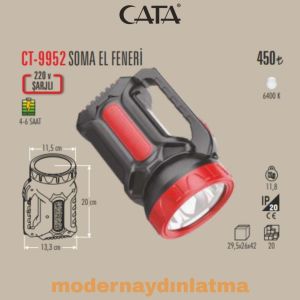 Cata CT-9952 Soma Ledli Şarjlı El Feneri