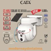 Cata CT-4052 Solar Dış Mekan Gece Görüşlü Full HD Tuya Wifi Akıllı Kamera