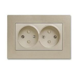 Viko Novella Serisi Bronz Renk Anahtar Prizler İkili Topraklı Priz - Komple