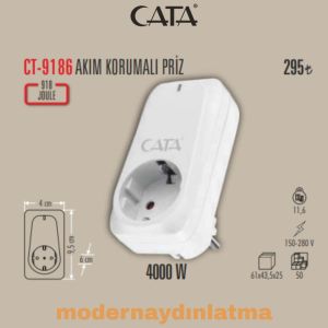Cata CT-9186 Akım Korumalı Priz