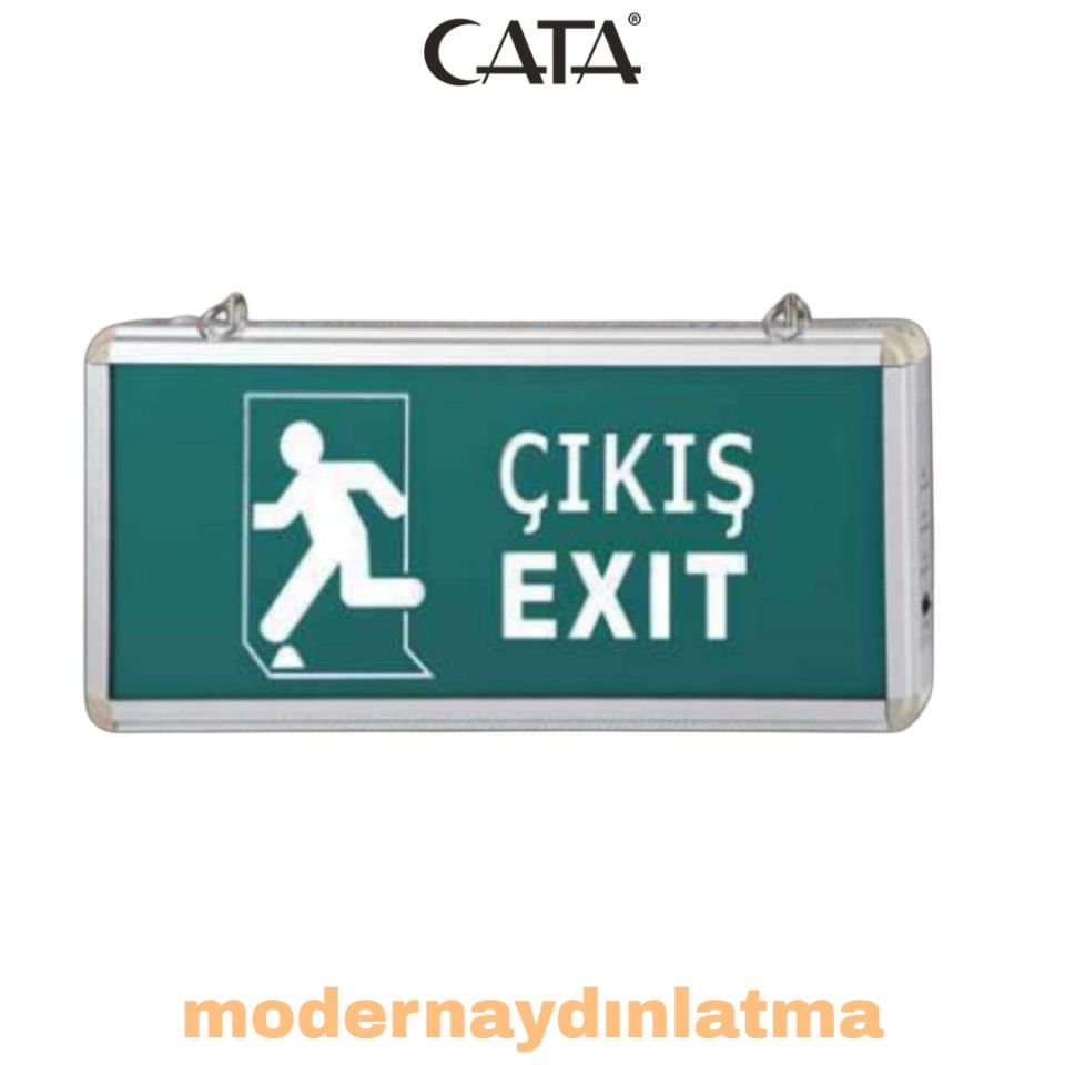 Cata CT-9166 3 Saat Şarjlı Exit Çıkış Armatürü Çift Yönlü