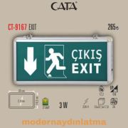 Cata CT-9167 3 Saat Şarjlı Exit Çıkış Armatürü Aşağı Yön