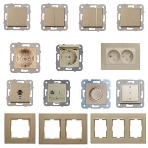 Viko Novella Serisi Bronz Renk Anahtar Prizler Uydu Prizi - Çerçevesiz