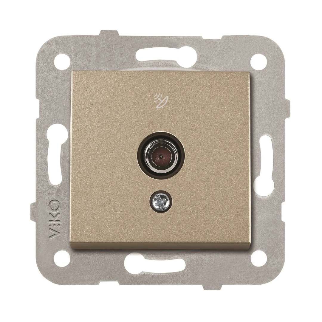 Viko Novella Serisi Bronz Renk Anahtar Prizler Uydu Prizi - Çerçevesiz