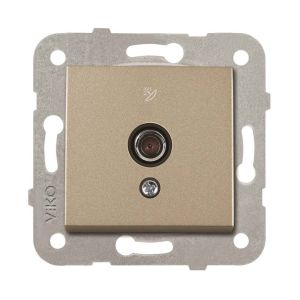 Viko Novella Serisi Bronz Renk Anahtar Prizler Uydu Prizi - Çerçevesiz