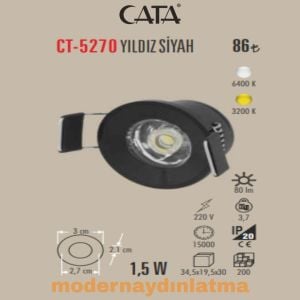 Cata CT-5270 Siyah Kasa Yıldız Spot Günışığı