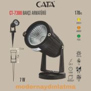 Cata CT-7300 7W Ledli Çim Kazıklı Armatür Günışığı