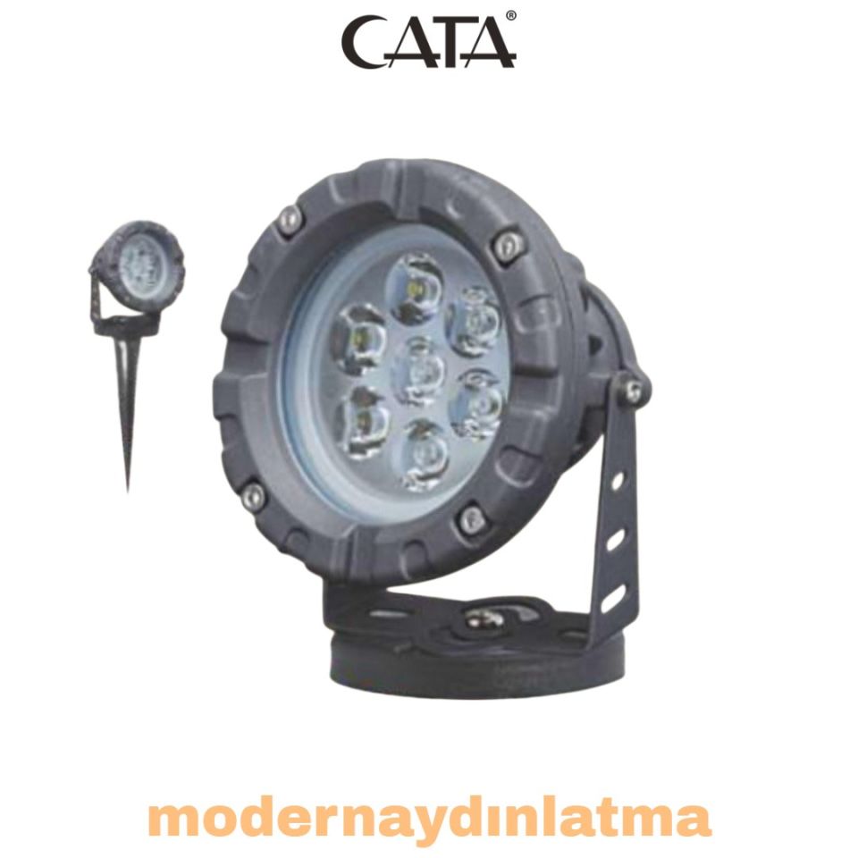 Cata CT-7304 12W Ledli Çim Kazıklı Armatür Yeşil Işık