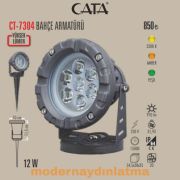 Cata CT-7304 12W Ledli Çim Kazıklı Armatür Yeşil Işık