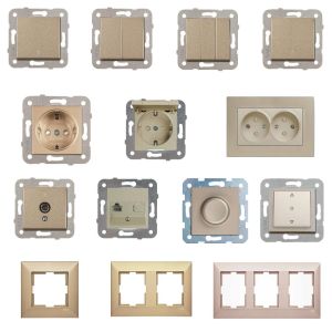 Viko Trenda Serisi Bronz Renk Anahtar Prizler Dimmer Anahtarı 40-600W - Çerçevesiz