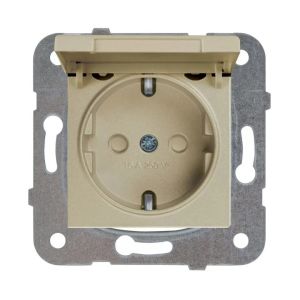 Viko Trenda Serisi Bronz Renk Anahtar Prizler Topraklı Priz - Kapaklı - Çerçevesiz