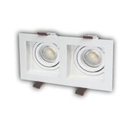 Cata CT-5237 Pars Beyaz İkili Kare Dekoratif Spot