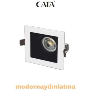 Cata CT-5222 Pars Beyaz-Siyah Kare Dekoratif Spot