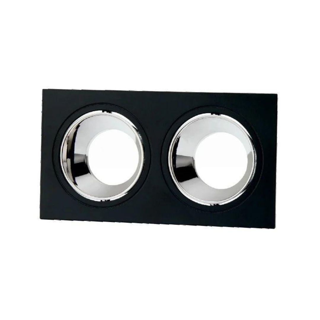 Cata CT-5054 Jaguar Siyah-Platin İkili Kare Dekoratif Spot