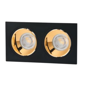 Cata CT-5056 Jaguar Siyah-Bakır İkili Kare Dekoratif Spot