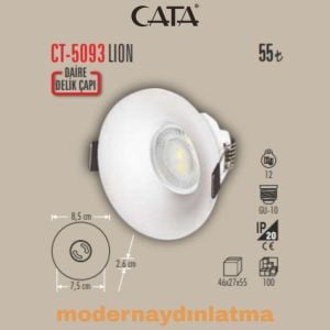 Cata CT-5093 Lion Beyaz Yuvarlak Dekoratif Spot