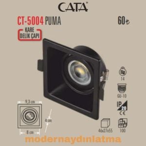 Cata CT-5004 Panter Siyah Kare Dekoratif Spot