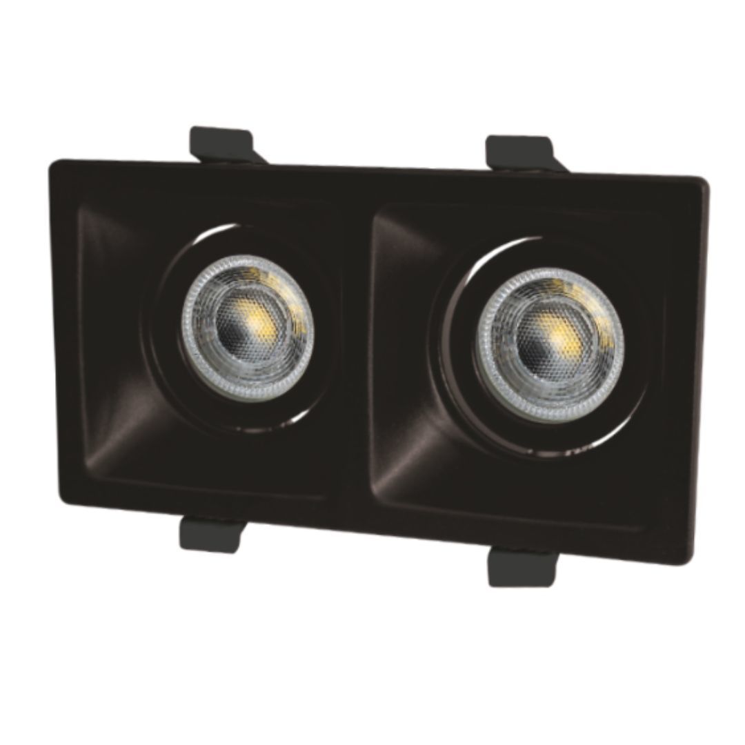 Cata CT-5005 Panter Siyah İkili Kare Dekoratif Spot