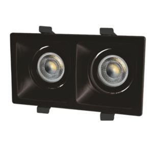 Cata CT-5005 Panter Siyah İkili Kare Dekoratif Spot