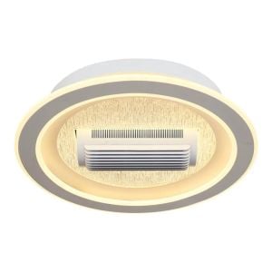 Storm 60cm Beyaz Kumandalı Fanlı Ledli Plafonyer Avize 1412-1