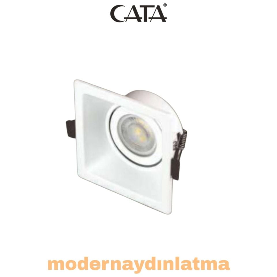 Cata CT-5003 Panter Beyaz Kare Dekoratif Spot
