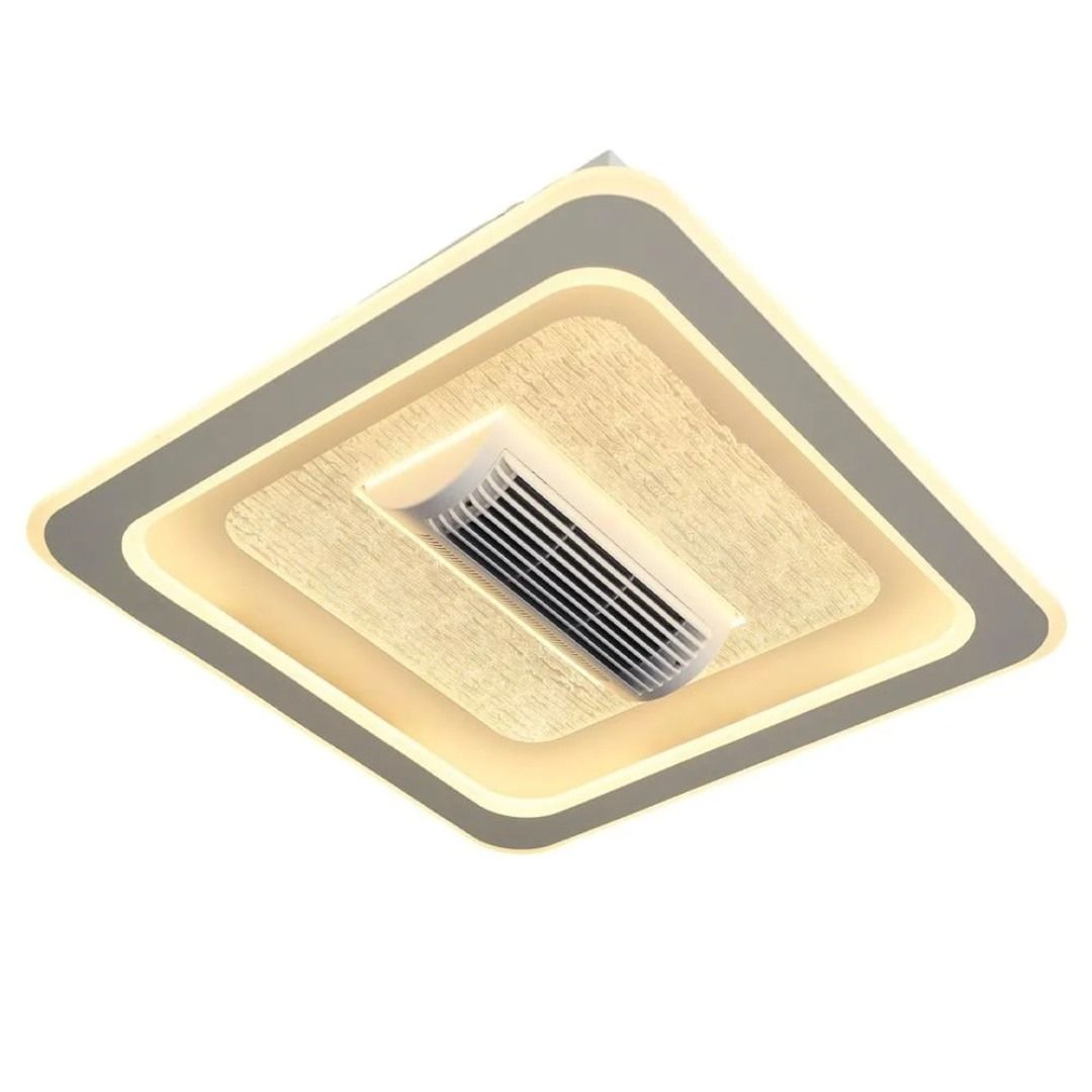 Storm 60x60cm Beyaz Kumandalı Fanlı Ledli Plafonyer Avize 1412-2